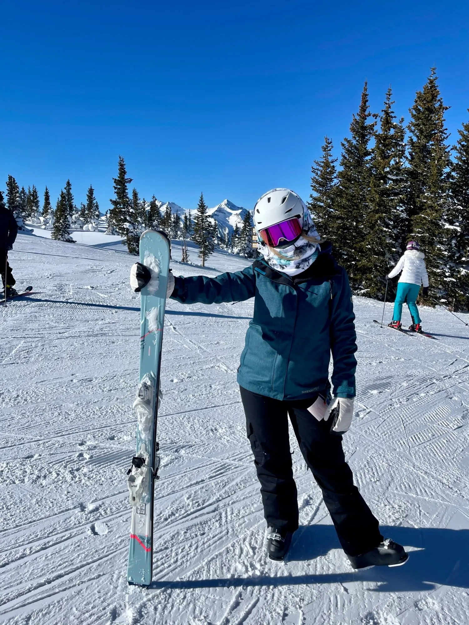 Skier on run