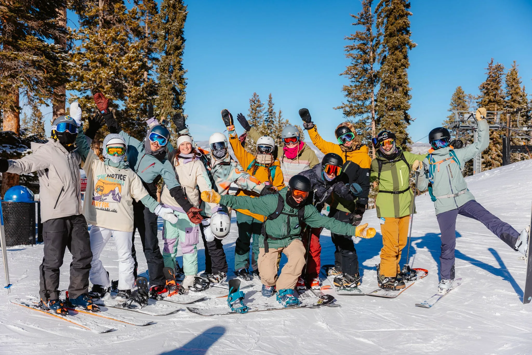 Full crew on mountain