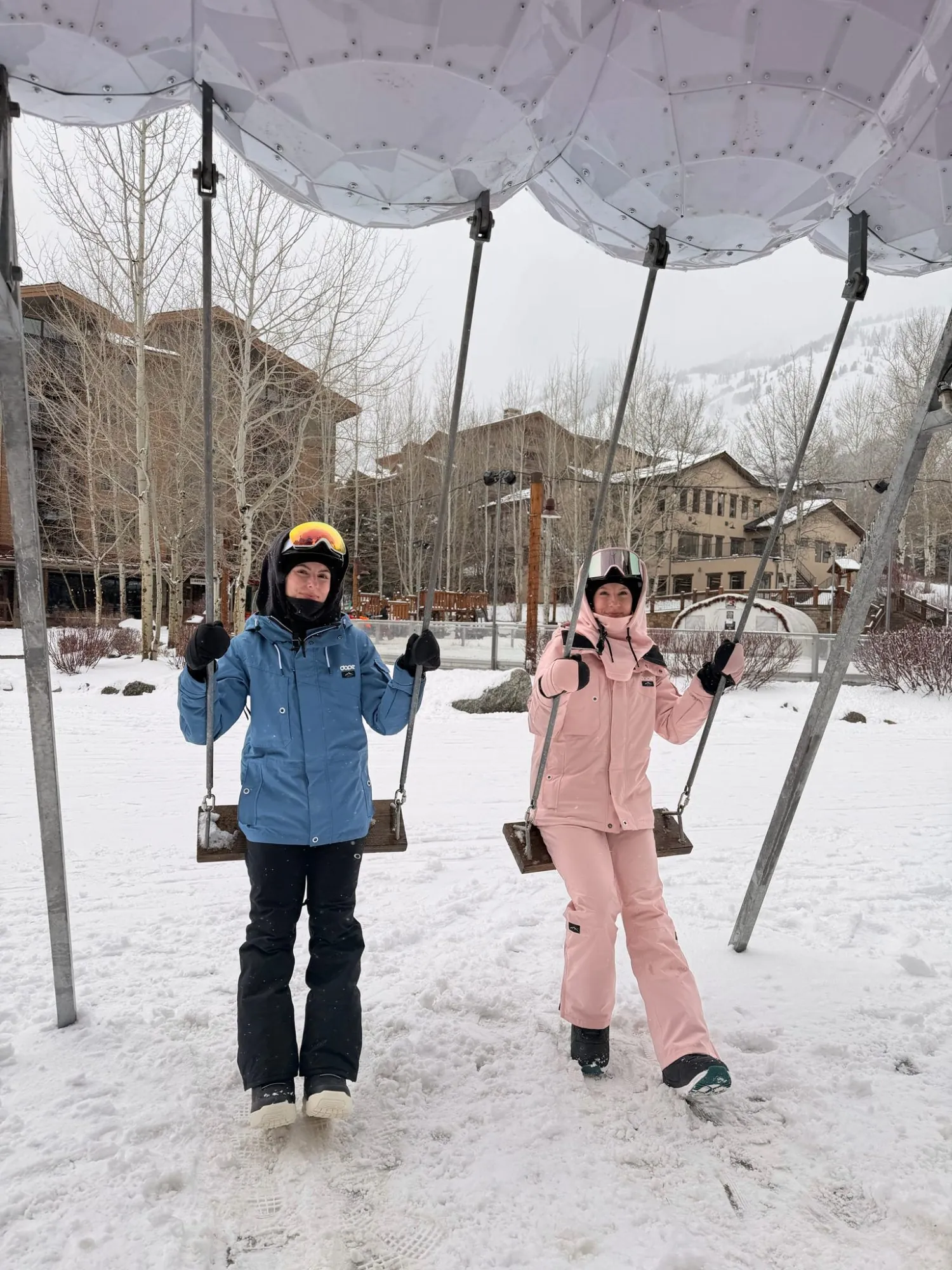Two on swings